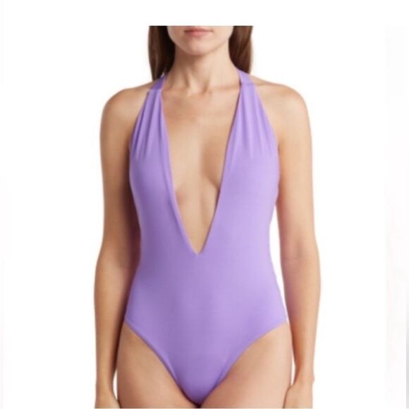 Maaji NWT Dunes Nude Tiky Reversible One-Piece Swimsuit in purple size L - Picture 3 of 6